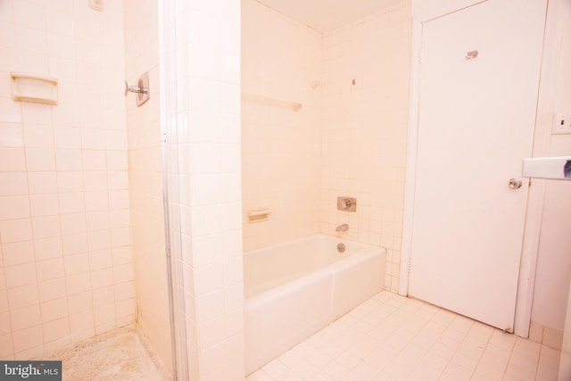 bathroom with tile patterned flooring