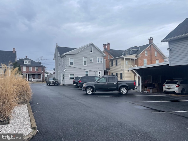 view of road featuring a residential view