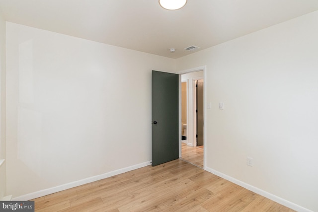 empty room featuring light wood-type flooring