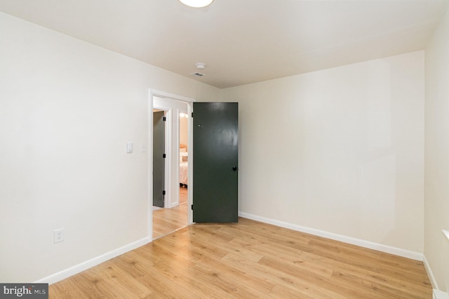 empty room featuring light hardwood / wood-style flooring