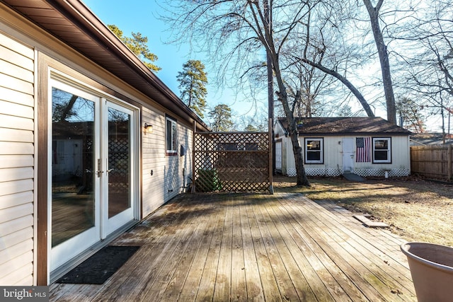 view of wooden terrace