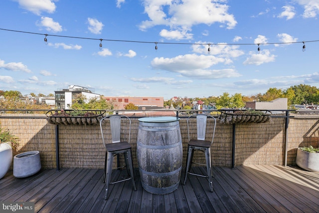 view of wooden terrace