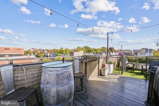 view of wooden terrace