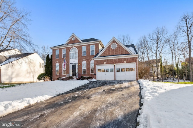 view of front facade with a garage