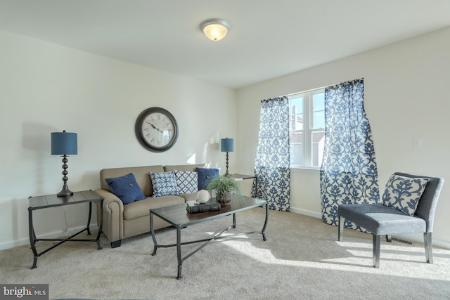 view of carpeted living room