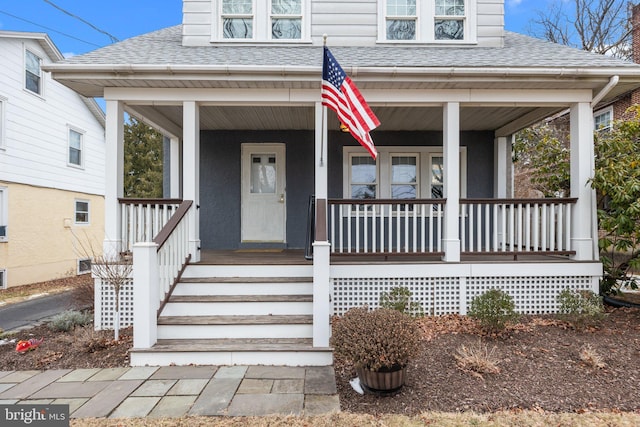 view of front of home with a porch