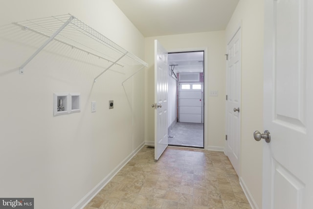 laundry area featuring washer hookup and hookup for an electric dryer