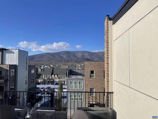 exterior space with a mountain view