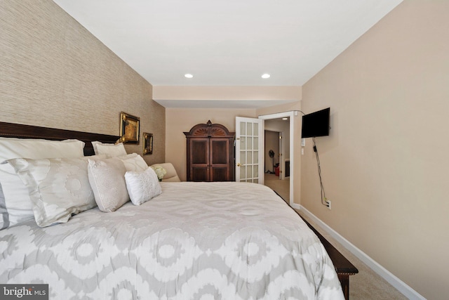 view of carpeted bedroom