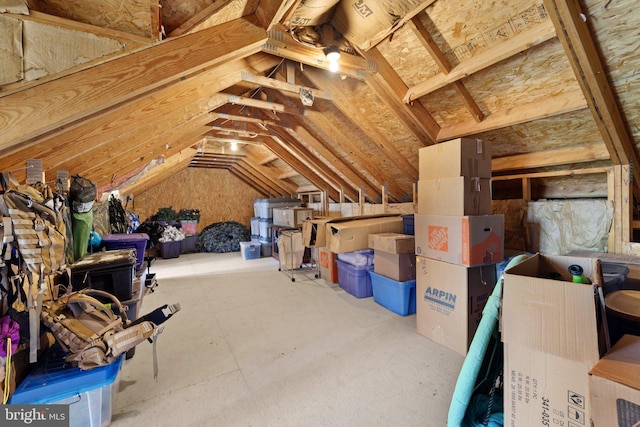 view of attic