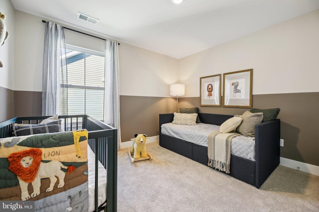 bedroom featuring carpet flooring