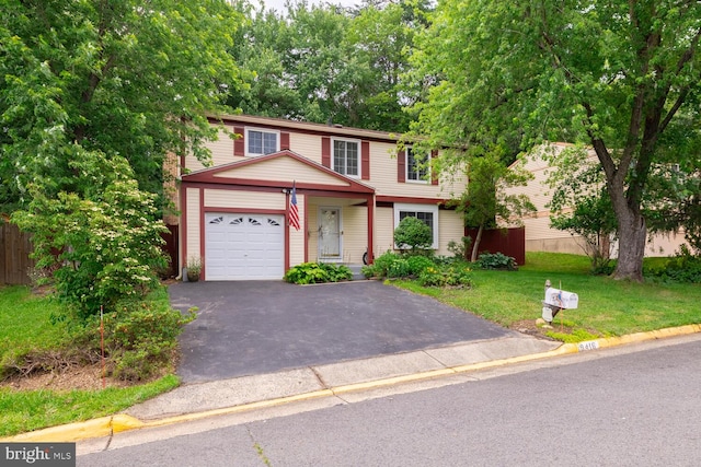 9416 Mirror Pond Dr, Fairfax, VA 22032 - view of front of property with asphalt driveway and a garage