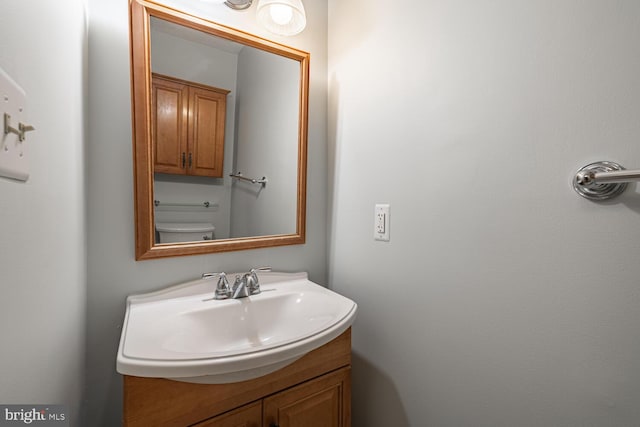 9416 Mirror Pond Dr, Fairfax, VA 22032 - half bathroom with vanity and toilet