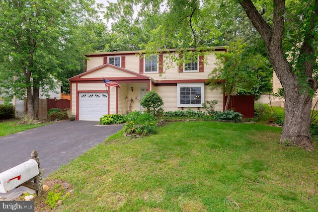 9416 Mirror Pond Dr, Fairfax, VA 22032 - view of front of property featuring a garage and asphalt driveway