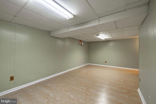 9416 Mirror Pond Dr, Fairfax, VA 22032 - finished below grade area featuring a drop ceiling and wood finished floors