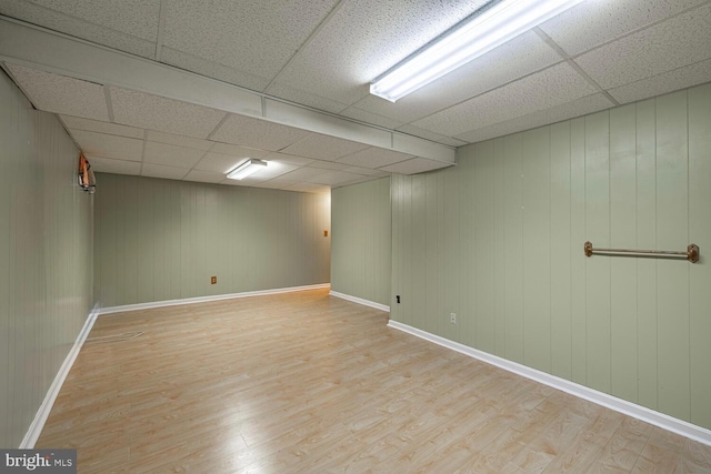 9416 Mirror Pond Dr, Fairfax, VA 22032 - finished basement featuring a paneled ceiling and wood finished floors