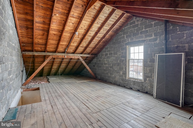 view of attic