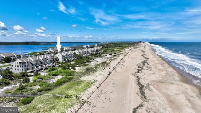 water view with a view of the beach