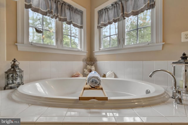 full bath featuring a garden tub