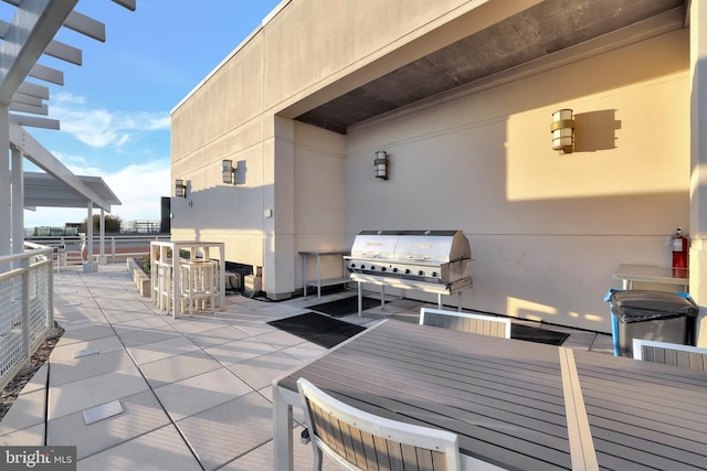 view of patio with grilling area