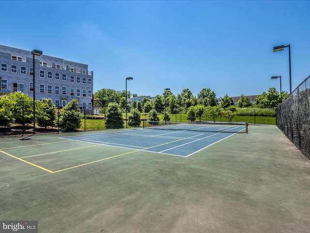 view of tennis court