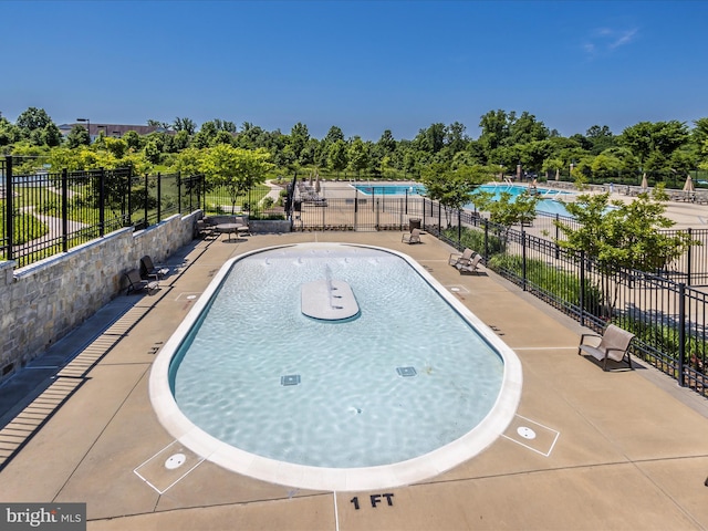 view of pool with a patio