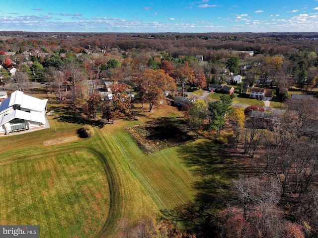 aerial view featuring a rural view