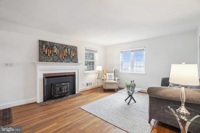 living room featuring hardwood / wood-style flooring