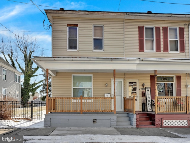 multi unit property with a porch