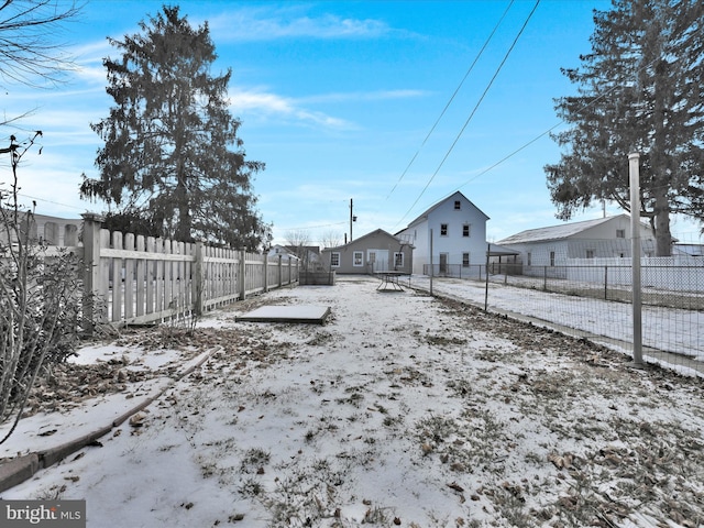 view of snowy yard