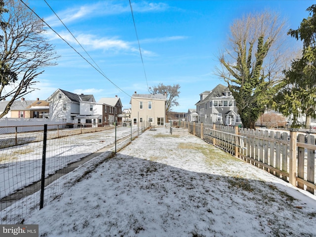 view of snowy yard