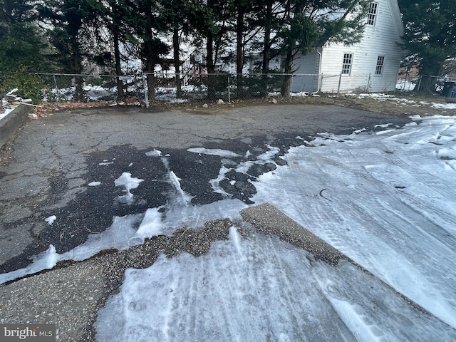 view of snowy yard