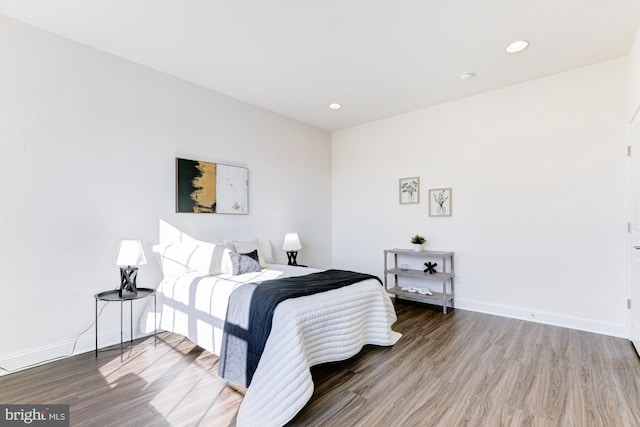 bedroom featuring wood-type flooring