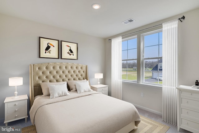 bedroom with carpet floors