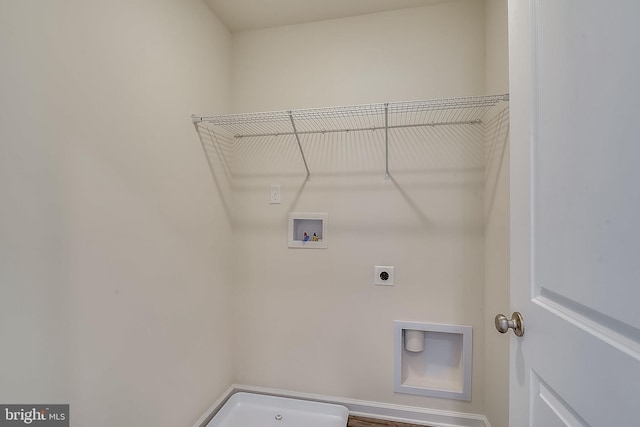 washroom featuring washer hookup and hookup for an electric dryer