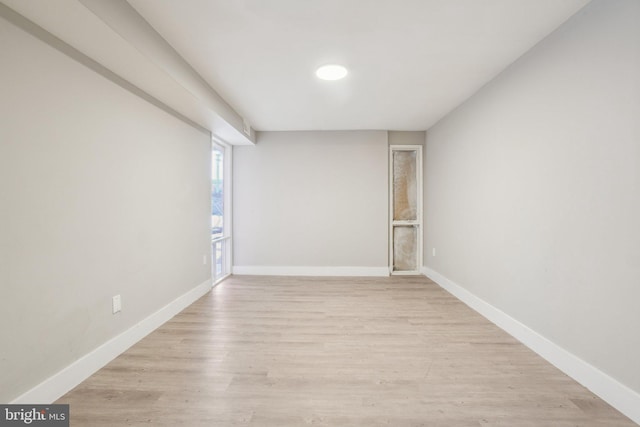 empty room featuring light hardwood / wood-style flooring