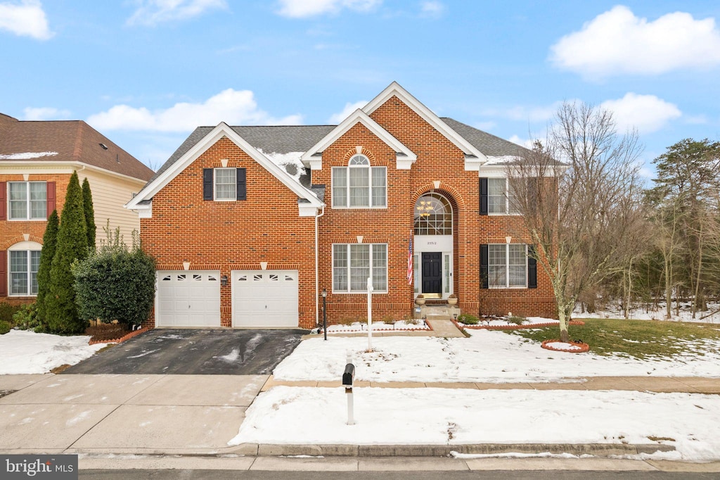 view of property featuring a garage