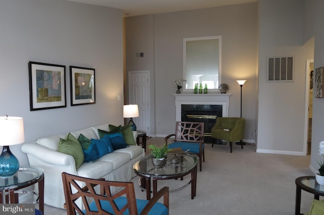 view of carpeted living room