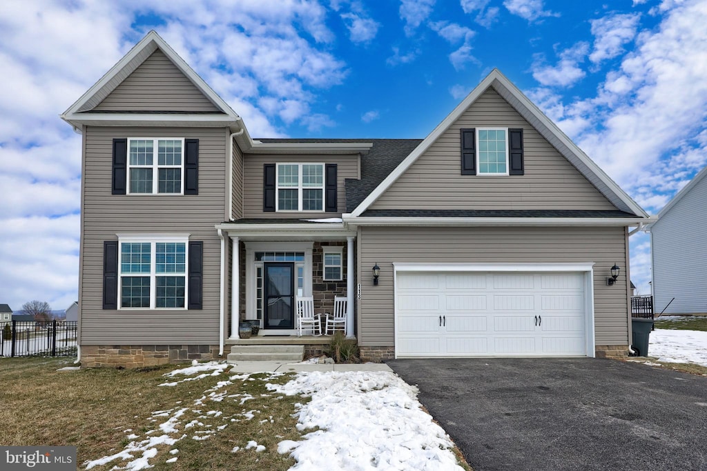 view of front of home featuring a garage