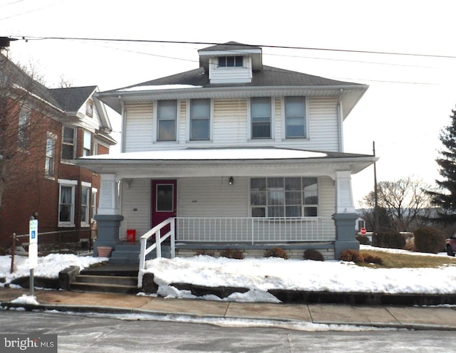 view of front property with a porch