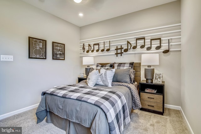 view of carpeted bedroom