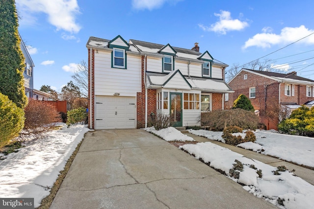 view of front of home featuring a garage