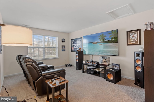 view of carpeted living room