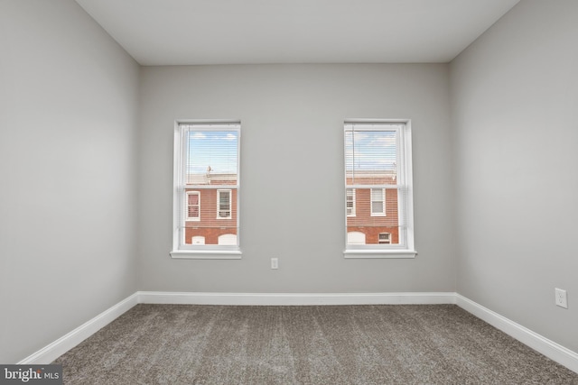 spare room with carpet and a healthy amount of sunlight