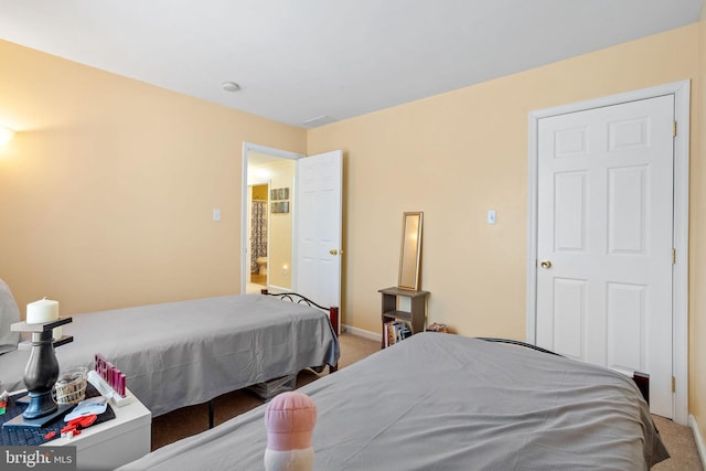 view of carpeted bedroom