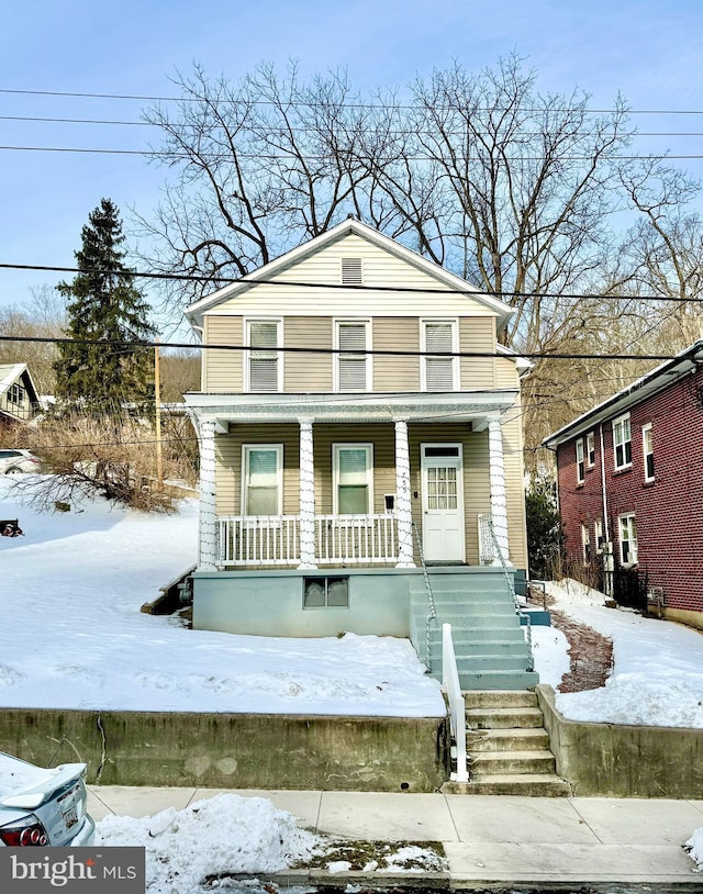 view of front of house with a porch