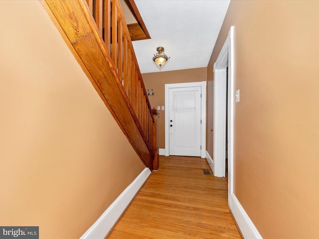 interior space featuring light wood-type flooring