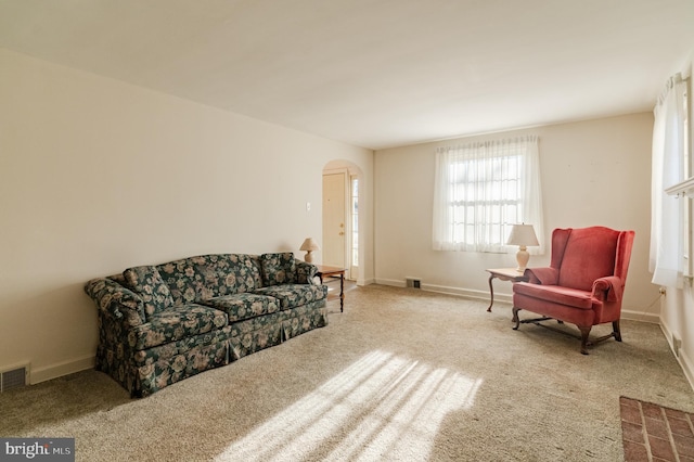 view of carpeted living room