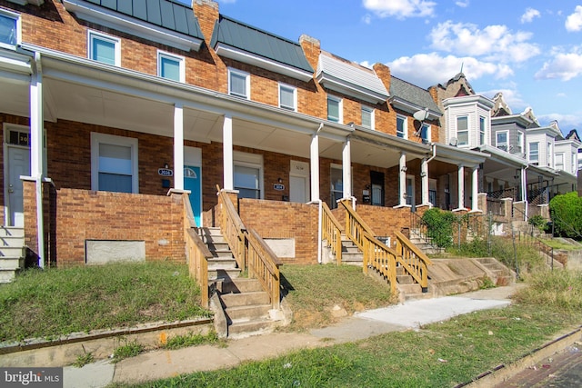 multi unit property with covered porch