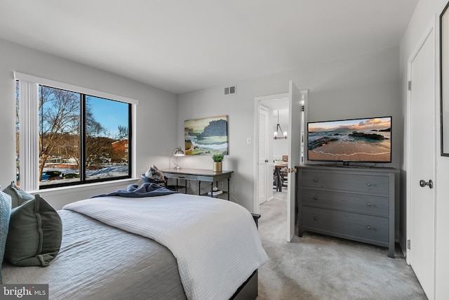 view of carpeted bedroom